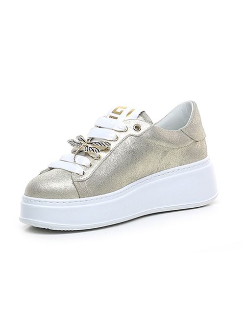 Sneaker laminato con charm a forma di libellula Gio+ GIO + | PIA146B-PLATINO